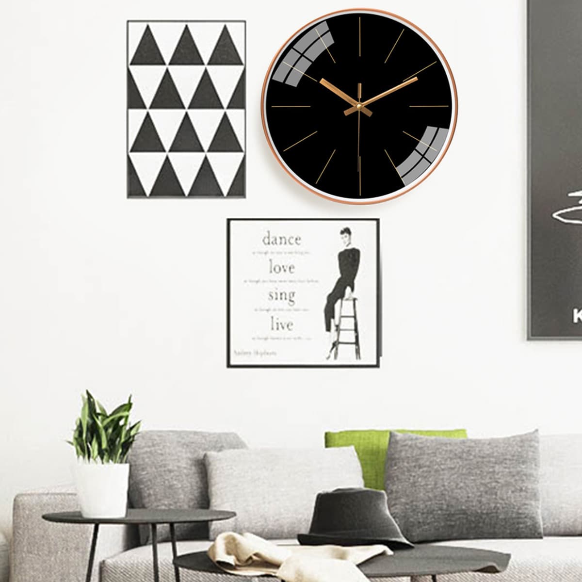 

Plain Wall Clock, Black