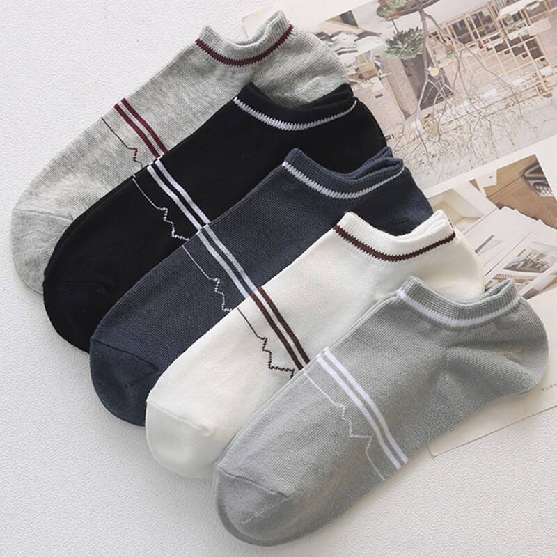 

Guys 5pairs Striped Pattern Socks, Multicolor