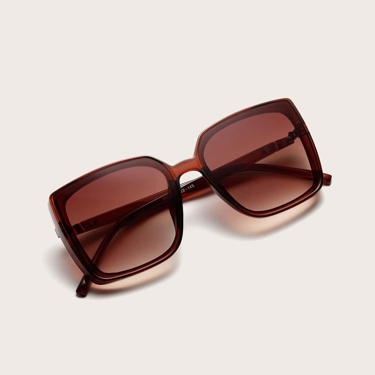 

Acrylic Frame Square Sunglasses, Brown