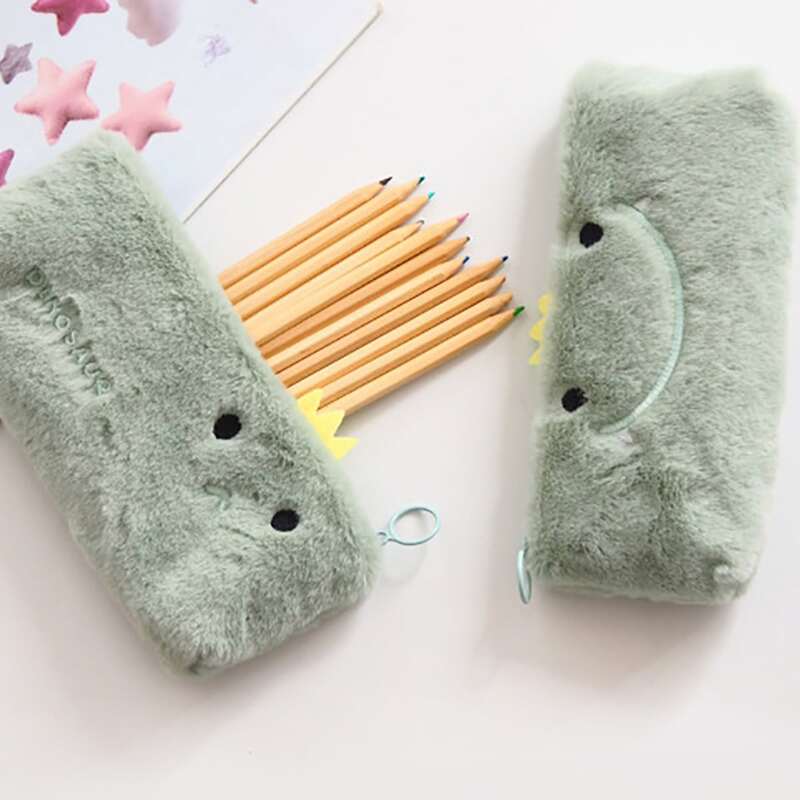 

1pc Cartoon Plush Pencil Case