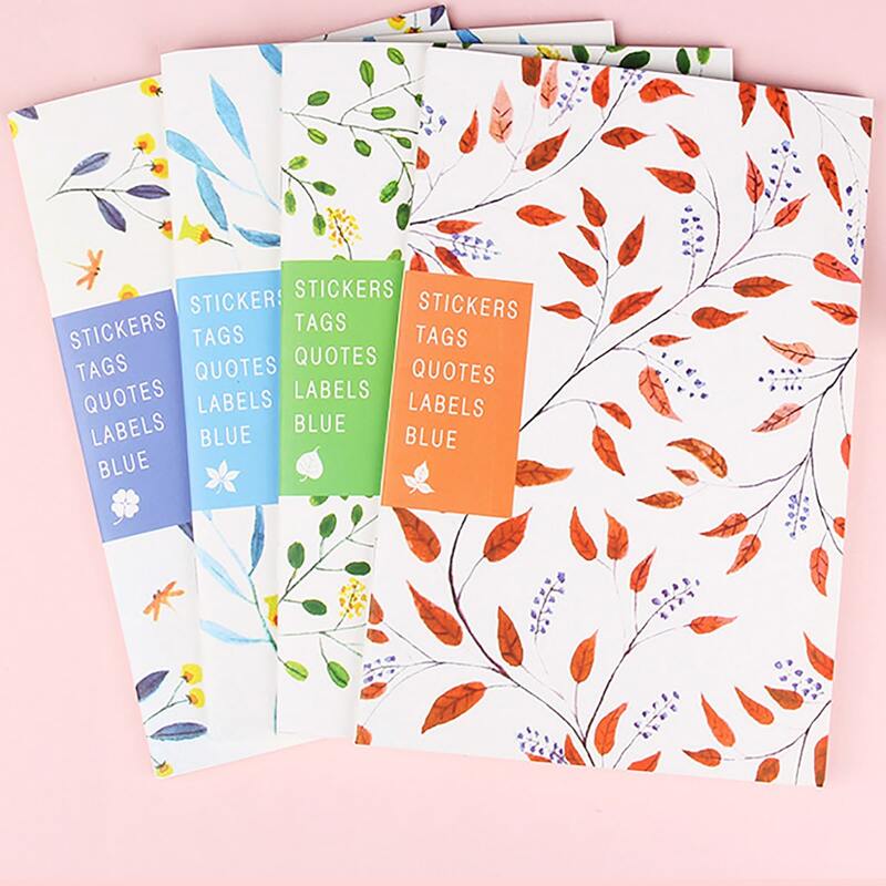 

1pack Random Leaf Print Cover Notebook
