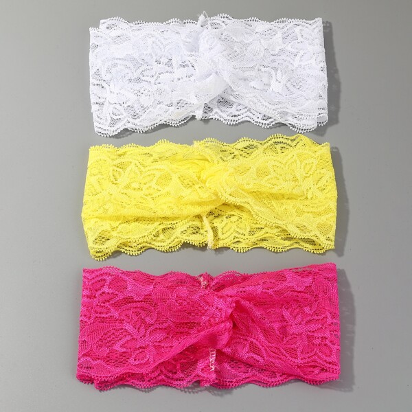 

3pcs Baby Lace Headband, Multicolor