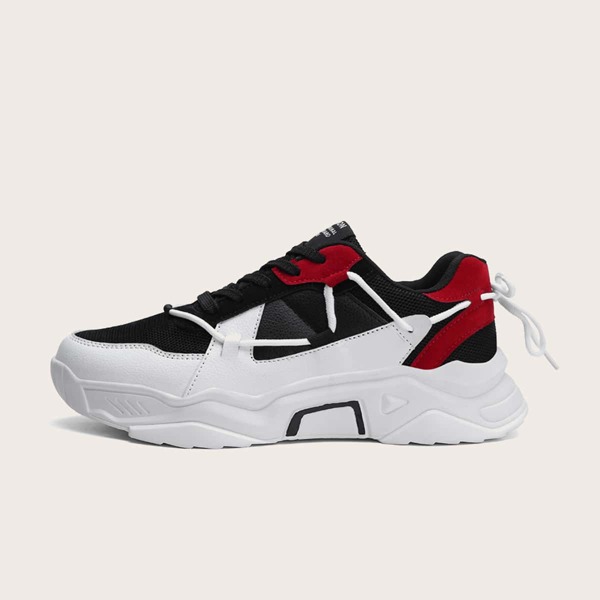 

Men Lace-up Front Chunky Sneakers, Multicolor