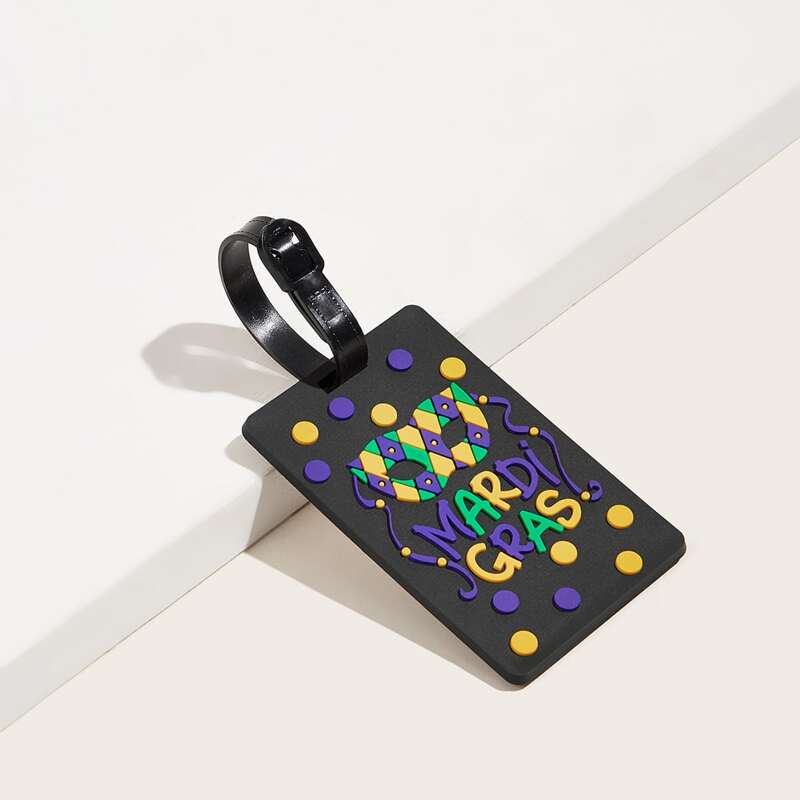

Letter Graphic Luggage Tag, Black