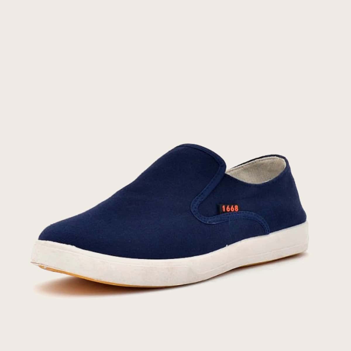 

Guys Minimalist Slip On Canvas Loafers, Blue