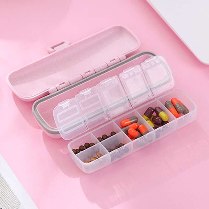 

1pc Multi-grid Pill Storage Box, Multicolor