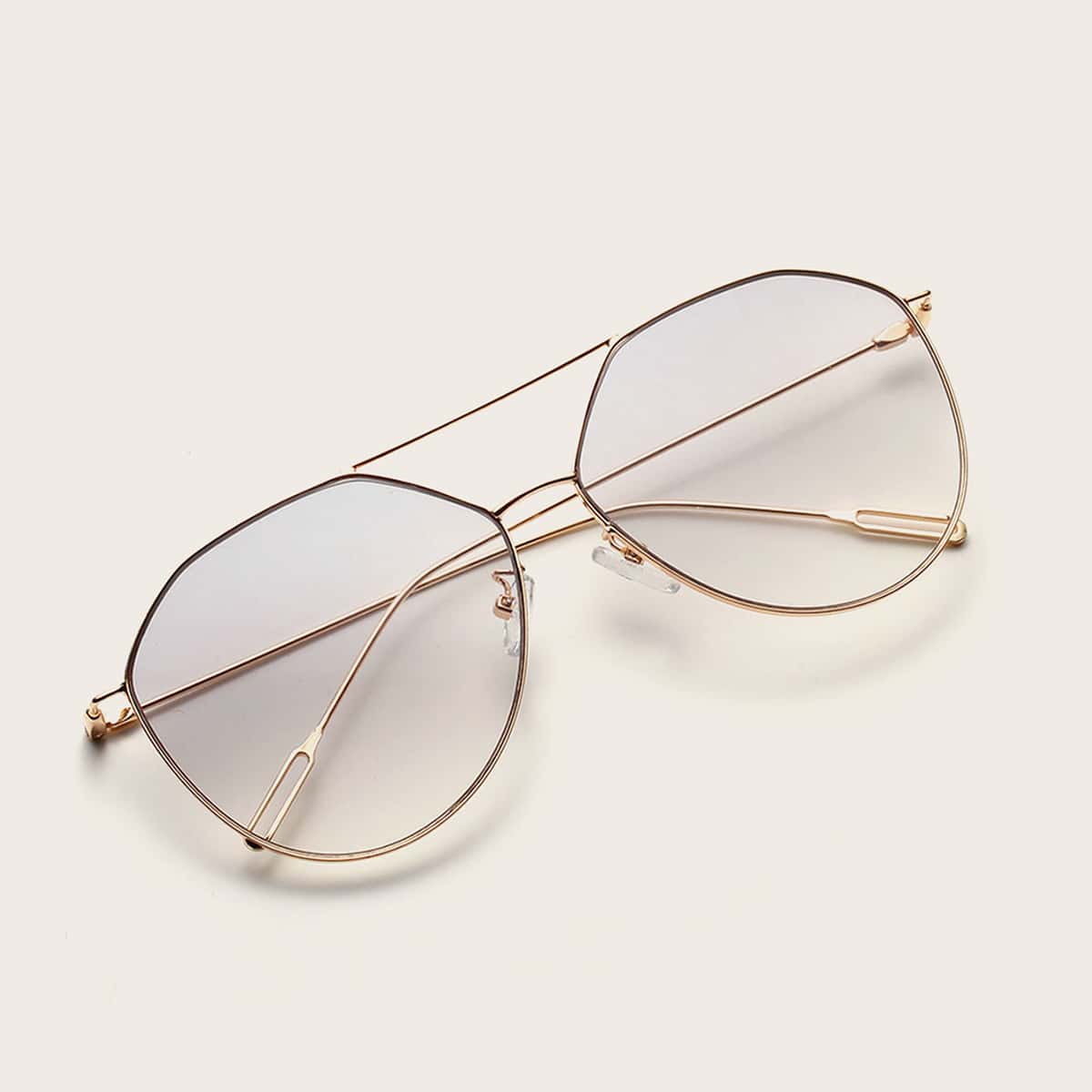 

Top Bar Aviator Sunglasses, Gold