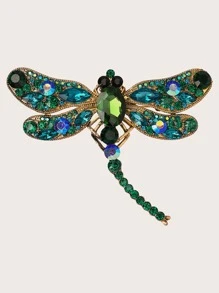 juran 1pc Rhinestone Decor Dragonfly Design Brooch