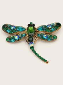 juran 1pc Rhinestone Decor Dragonfly Design Brooch