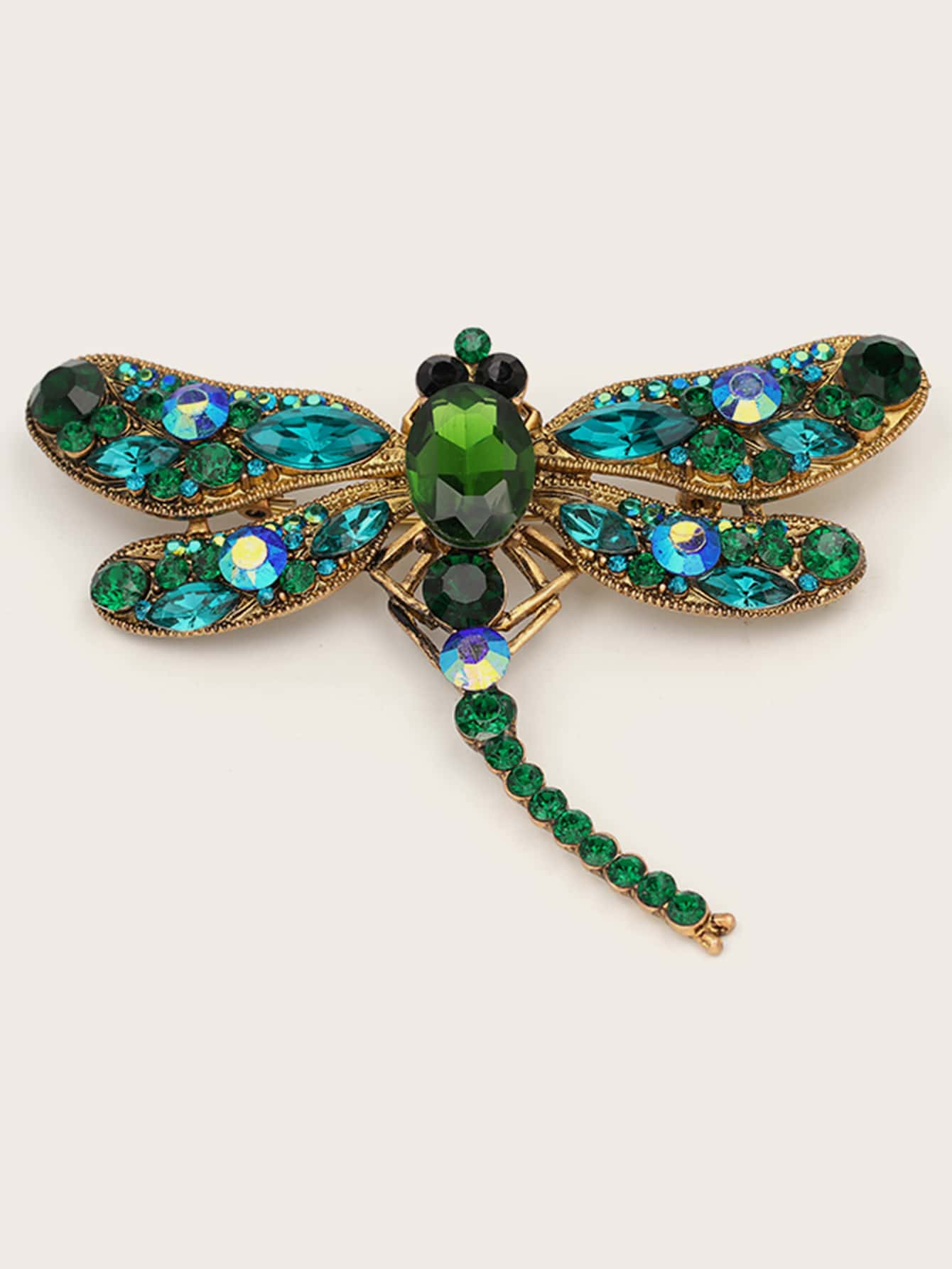 juran 1pc Rhinestone Decor Dragonfly Design Brooch