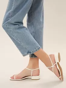 Giày gót trắng công sở - trắng - Xem 2