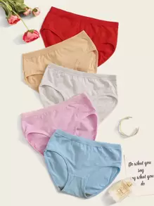 5pack Solid Panty Set