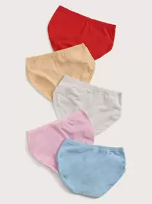 5pack Solid Panty Set
