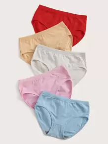 5pack Solid Panty Set