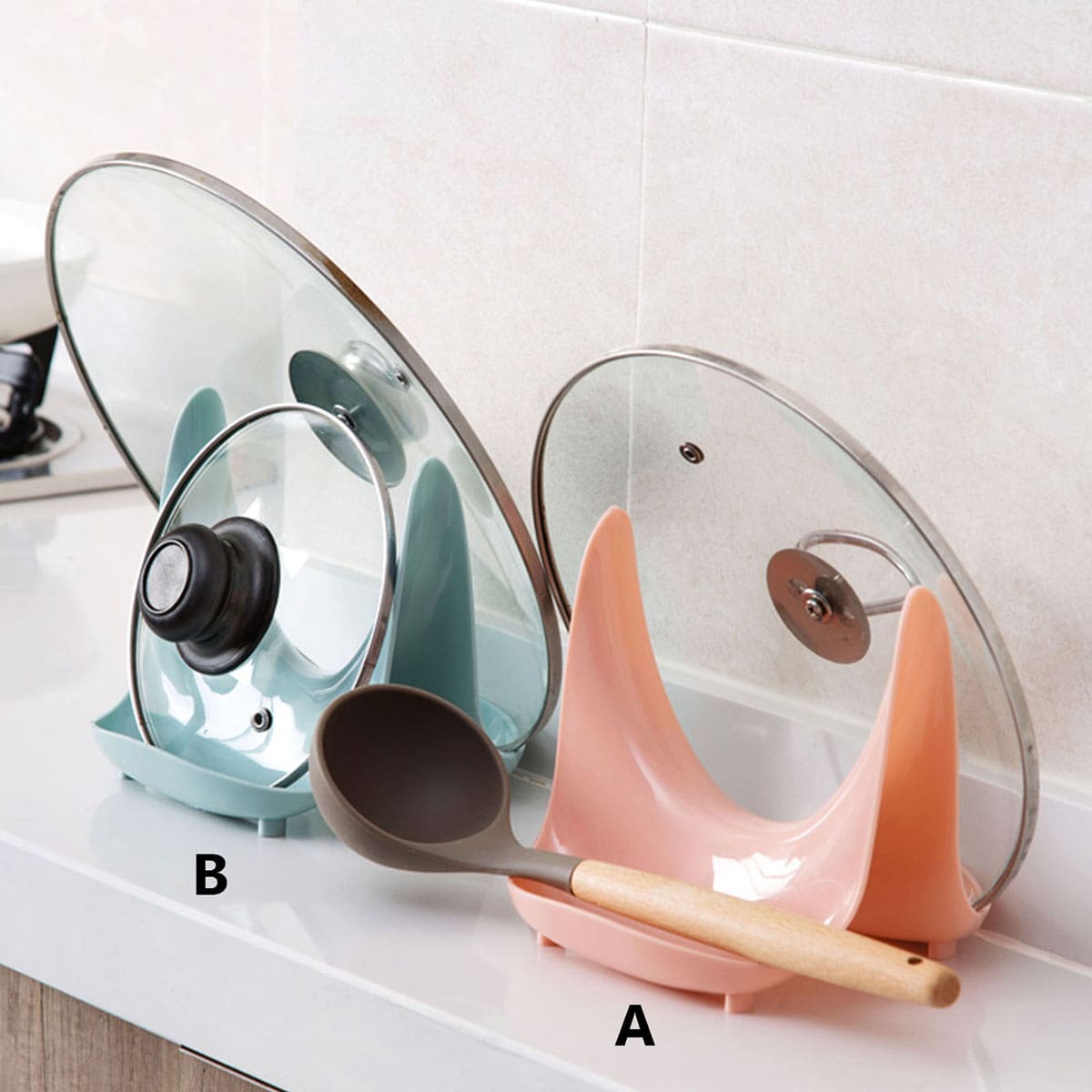 

1pc Spoon & Pot Lid Holder, Multicolor