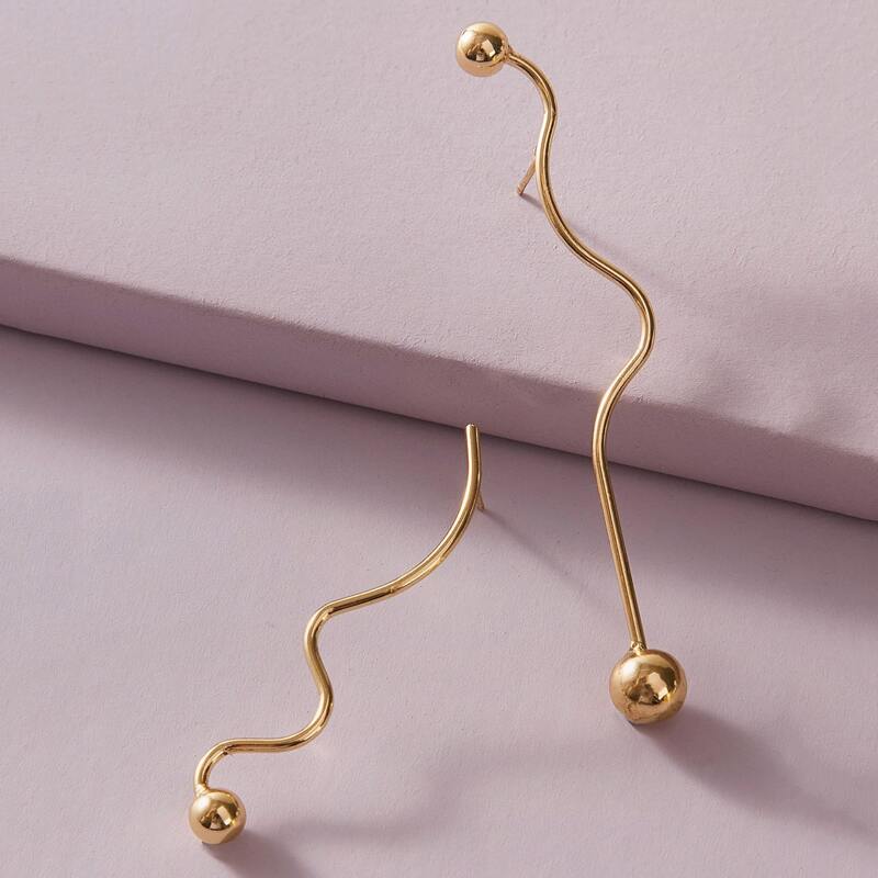 

1pair Minimalist Earrings, Gold
