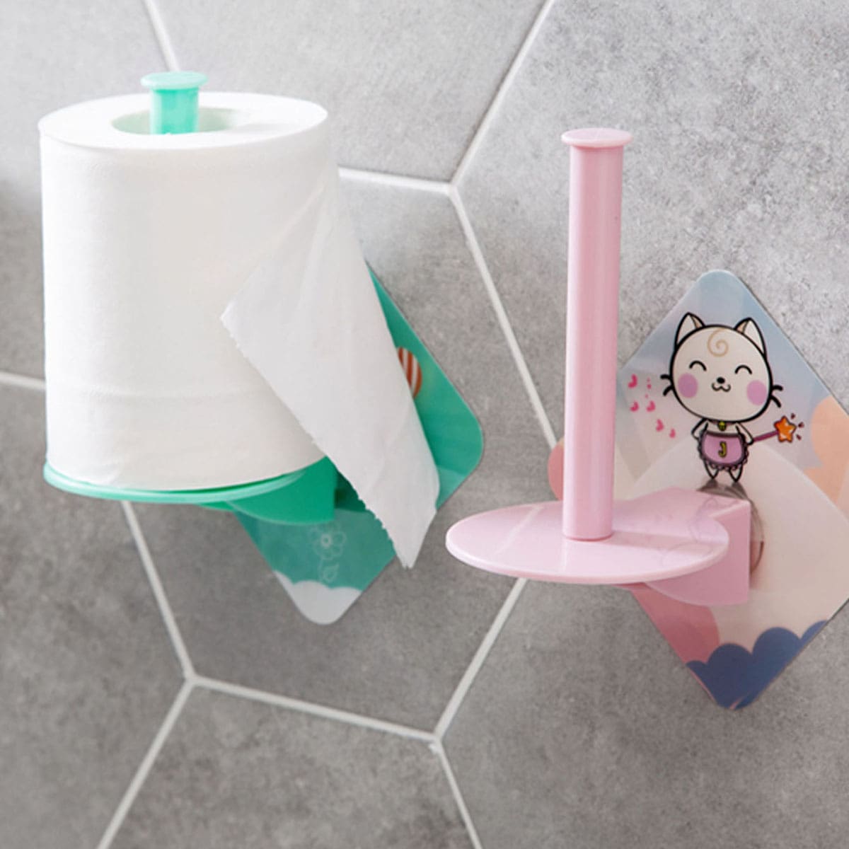 

1pc Wall Mounted Random Color Tissue Rack, Multicolor
