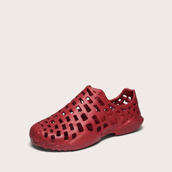 

Men Minimalist Hollow Out Sandals, Red