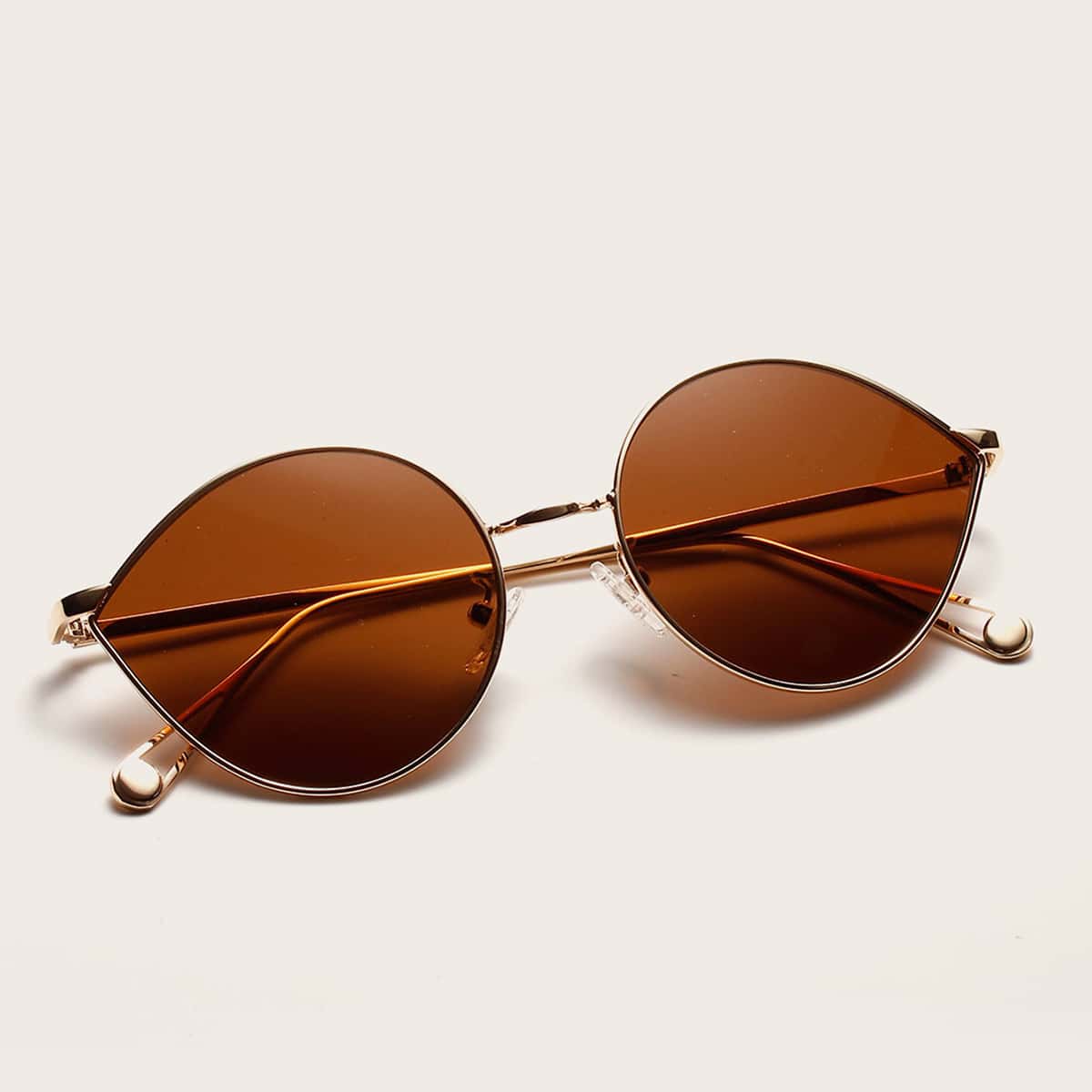 

Metal Frame Sunglasses, Brown