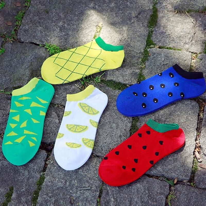 

Guys 5pairs Plaid & Geometric Pattern Socks, Multicolor