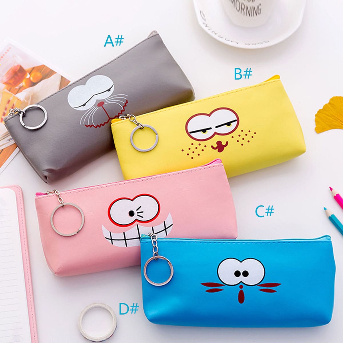 

1pc Funny Emoji Pattern Pencil Bag