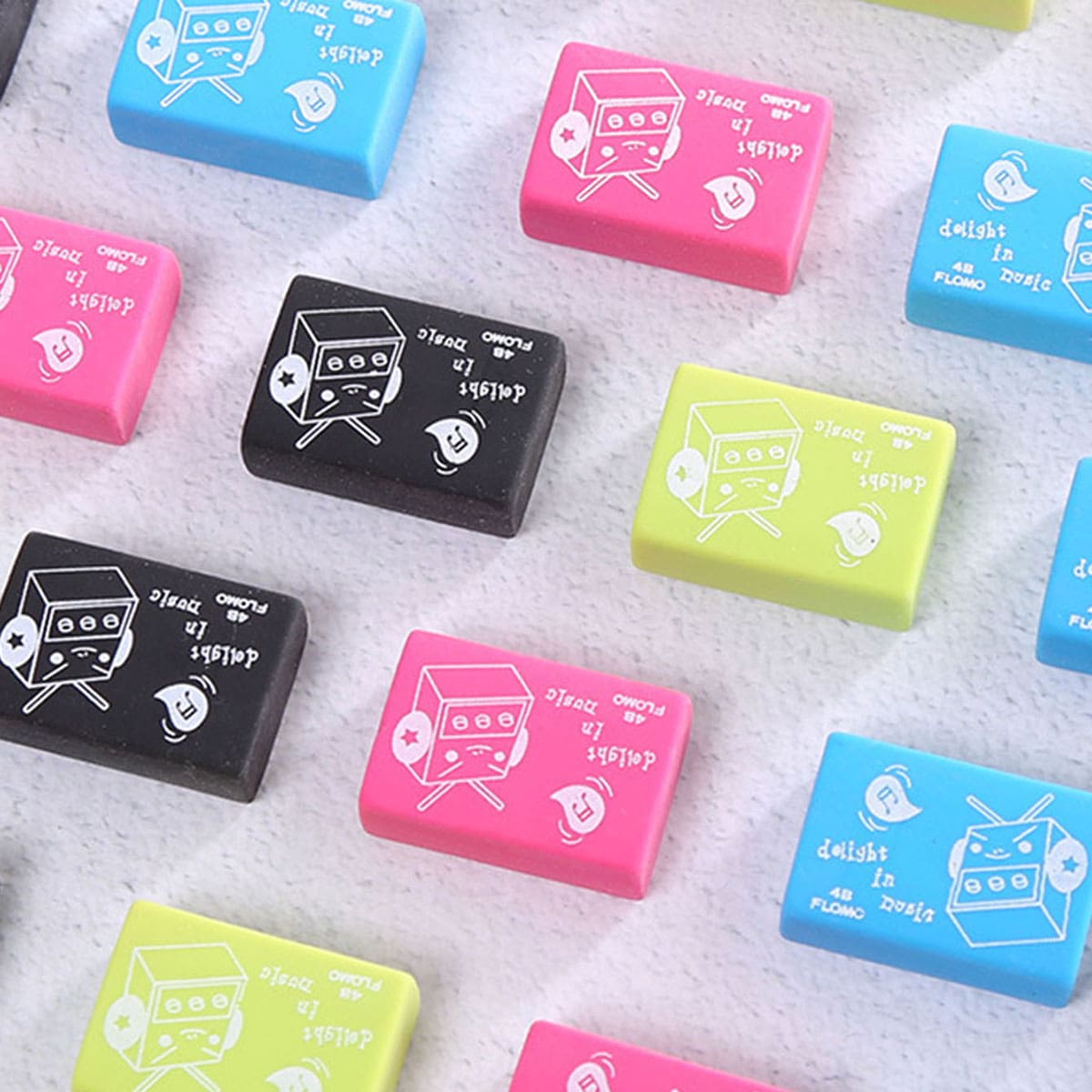 

10pcs Cartoon Graphic Colored 4B Eraser