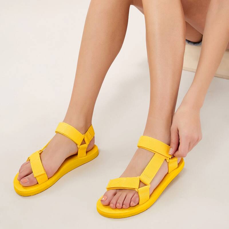 

Twin Velcro Band Open Toe Foam Sandals, Yellow