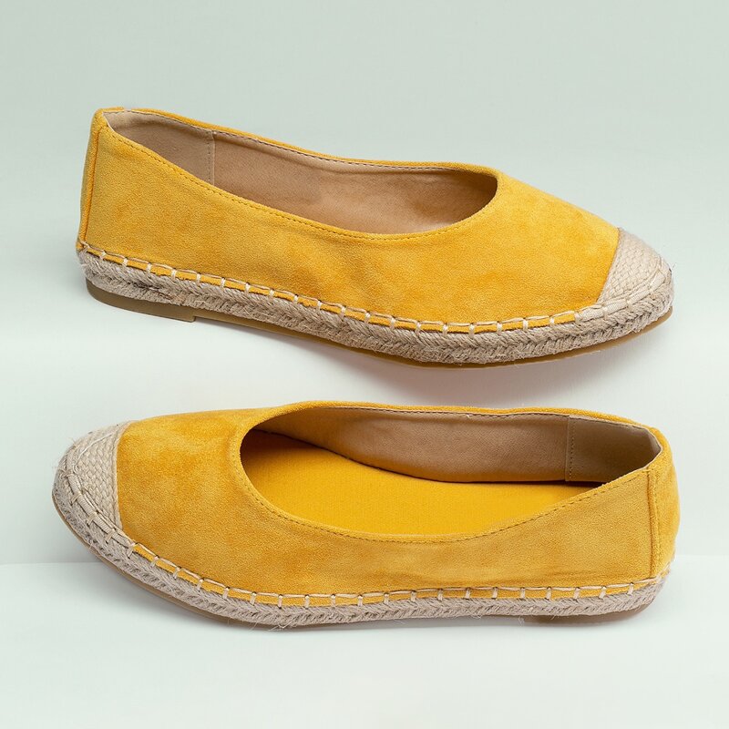 

Jute Accent Slip On Espadrille Flats, Yellow