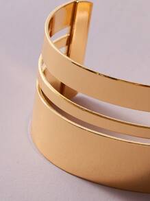 1入組鏤空開口手鐲 - 金黃色 - 查看 3