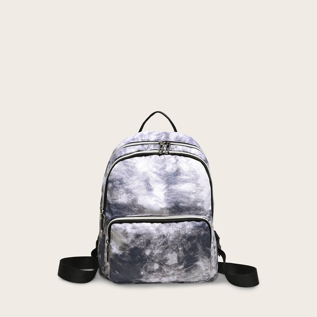 

Tie Dye Pocket Front Backpack, Grey