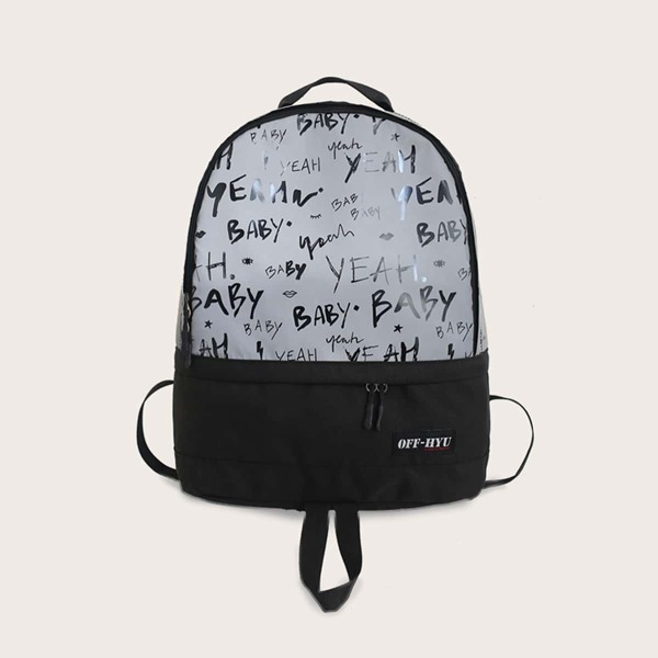 

Letter Graphic Backpack, Multicolor