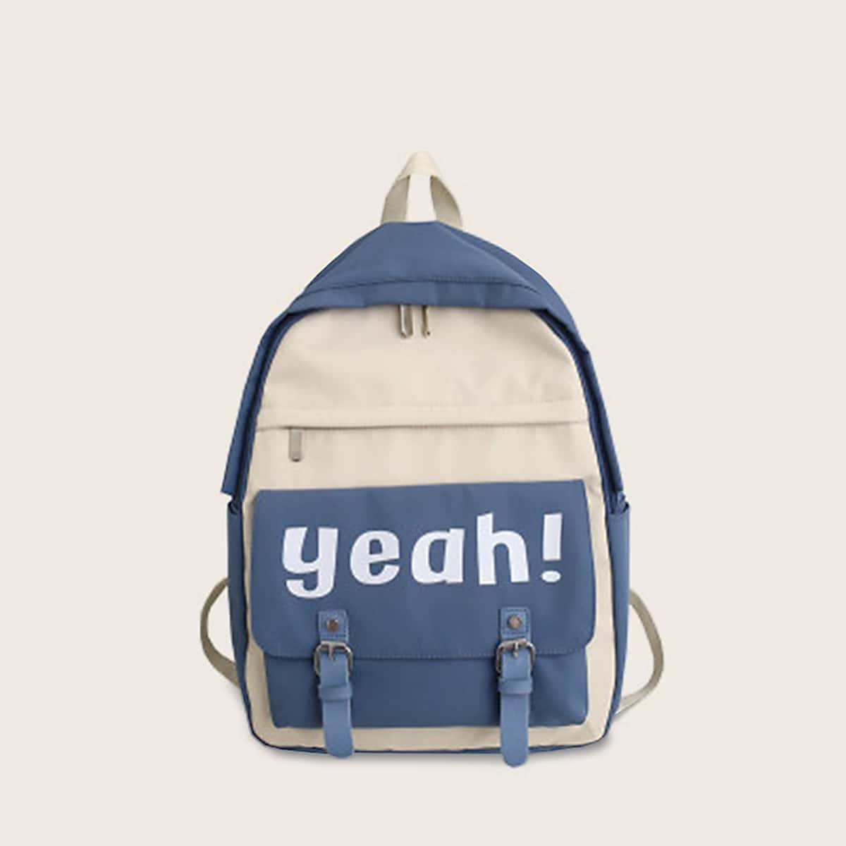 

Two Tone Letter Graphic Backpack, Multicolor