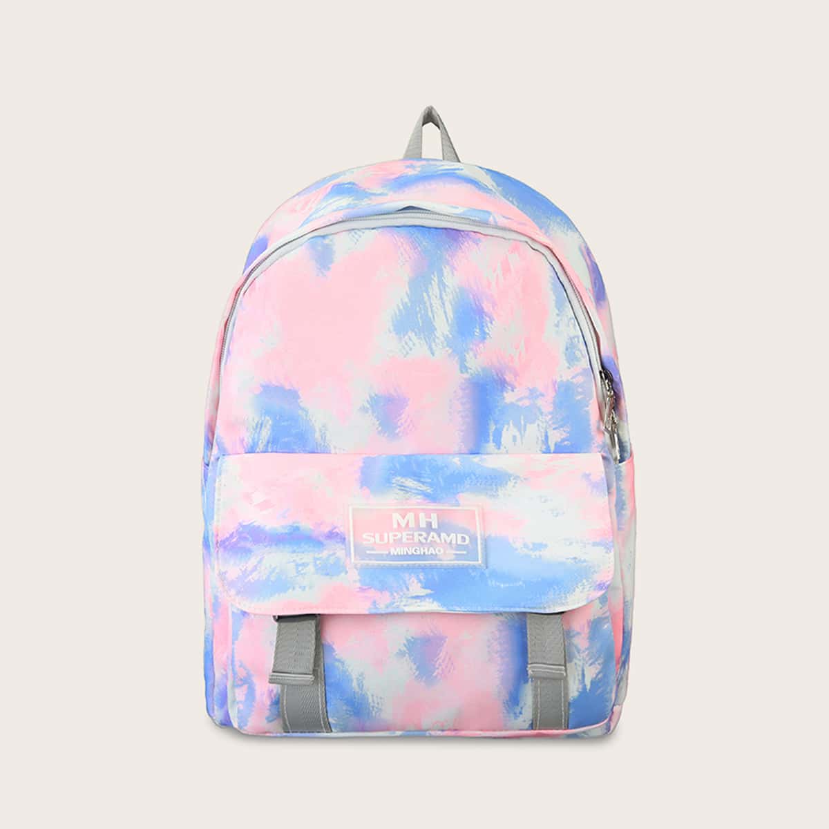 

Tie Dye Pocket Front Backpack, Multicolor