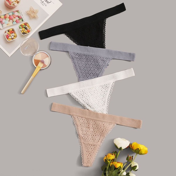 

Кружевные трусики 4 пакета, Многоцветный