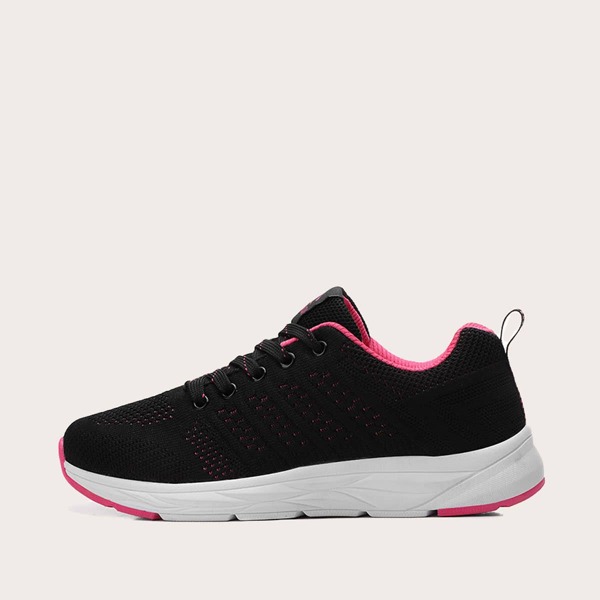 

Lace-up Front Wide Fit Sneakers, Black