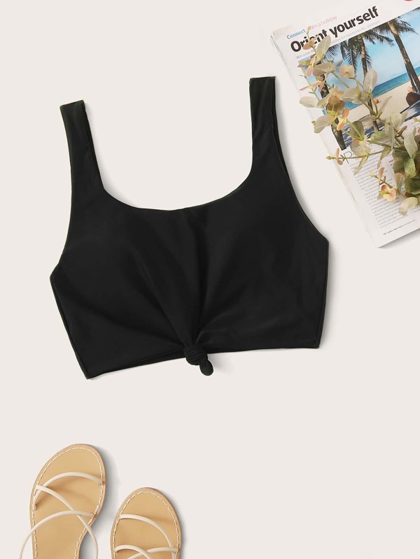 Knot Front Bikini Top, For Summer Beach Vacation