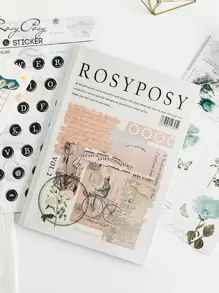 20sheets復古混合圖案貼紙 - 彩色 - 查看 1