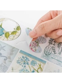 20sheets復古混合圖案貼紙 - 彩色 - 查看 5