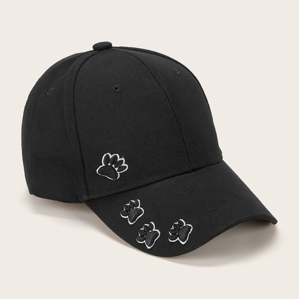 

Cat Claw Embroidery Baseball Cap, Black