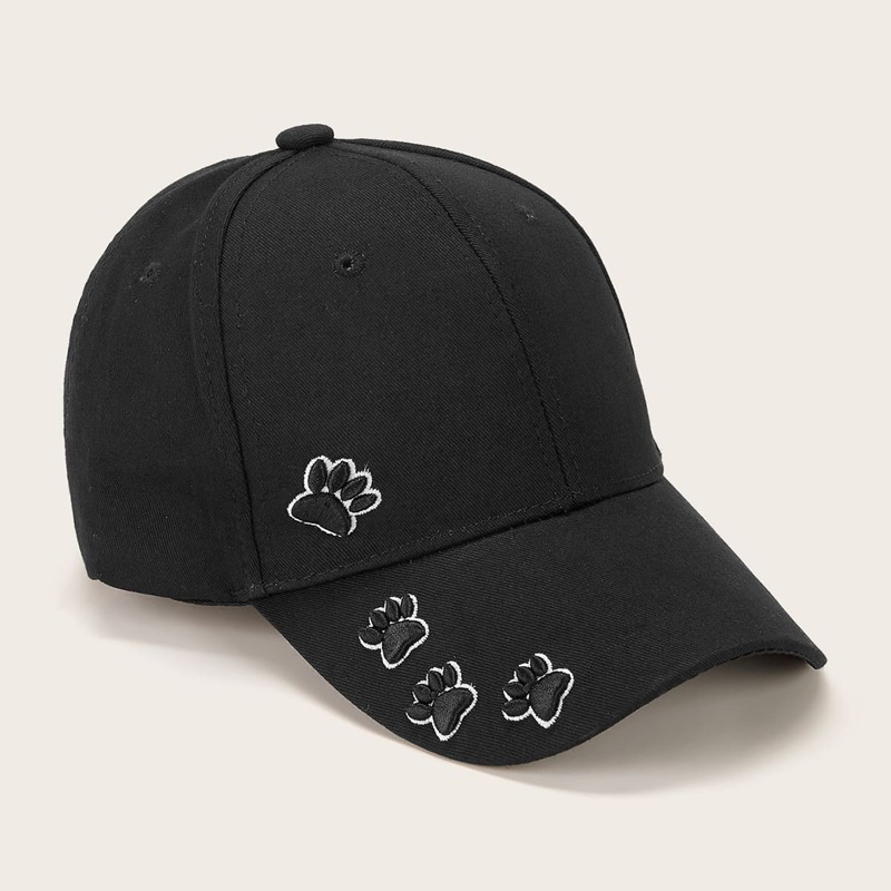 

Cat Claw Embroidery Baseball Cap, Black