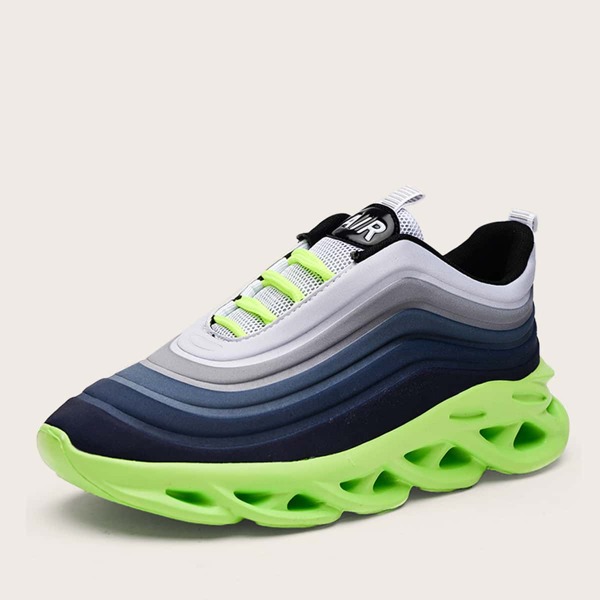 

Men Colorblock Lace-up Front Chunky Sneakers, Multicolor