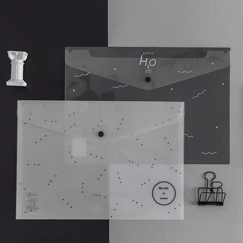 

1pc Random Graphic Print Clear File Pocket