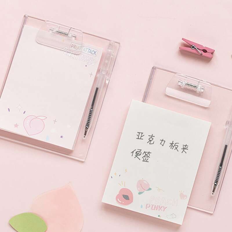 

1pc Random Memo Pad With Clipboard