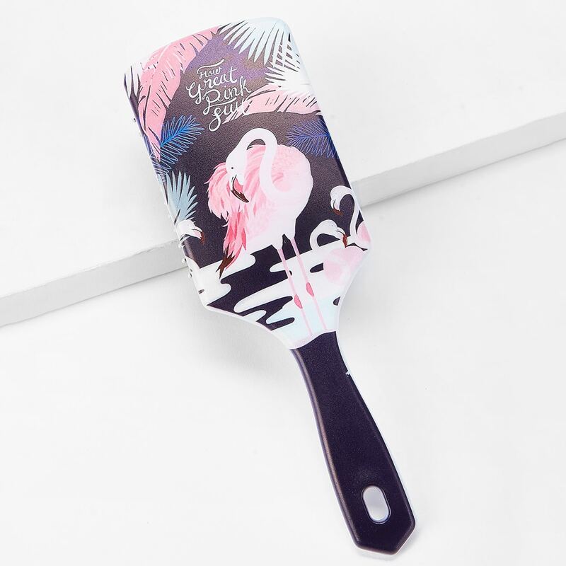 

Flamingo & Letter Graphic Hair Comb