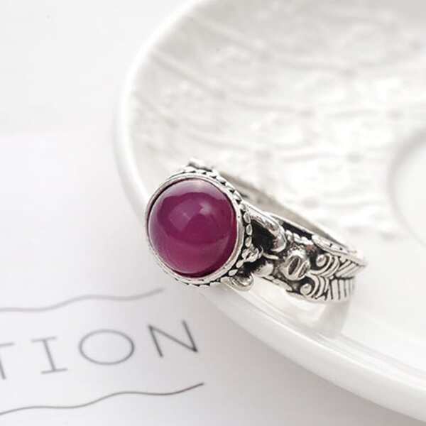 

1pc Vintage Decor Ring, Multicolor