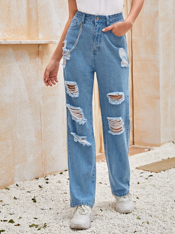 baggy jeans with chain
