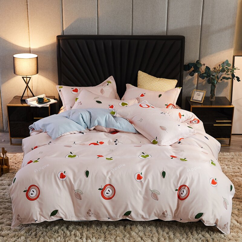

Apple Print Bedding Set Without Filler, Multicolor