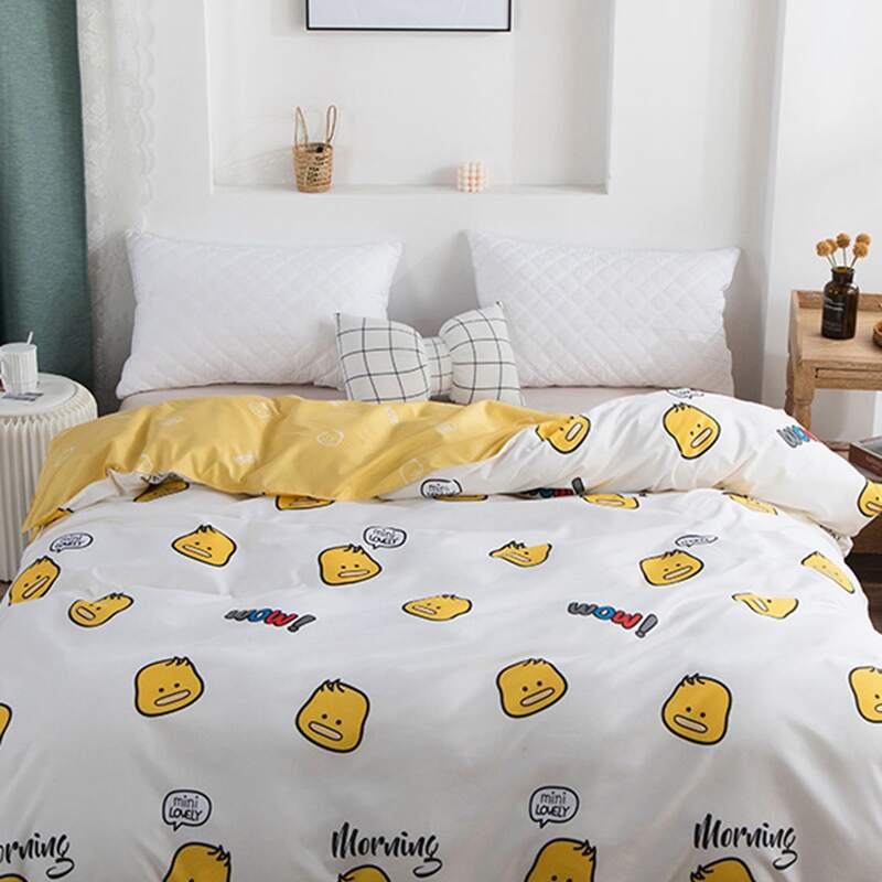 

Cartoon Graphic Duvet Cover Without Filler, Multicolor