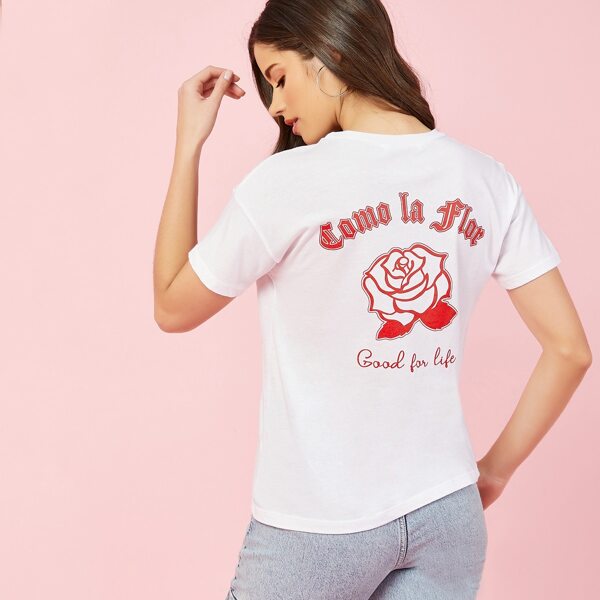 

Como La Flor Graphic Short Sleeve T-Shirt, White