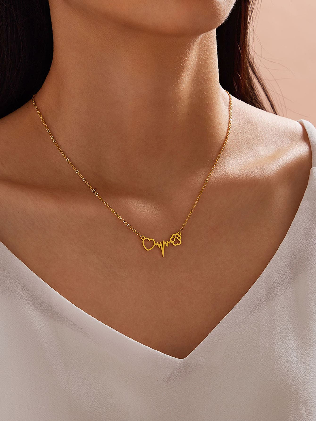 1入組心跳吊墜項鍊